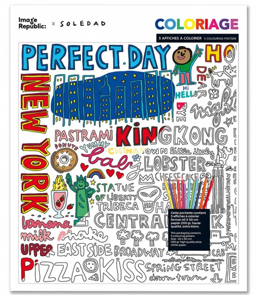 5 Affiches A Coloriages Soledad 2 40 X 50 Cm