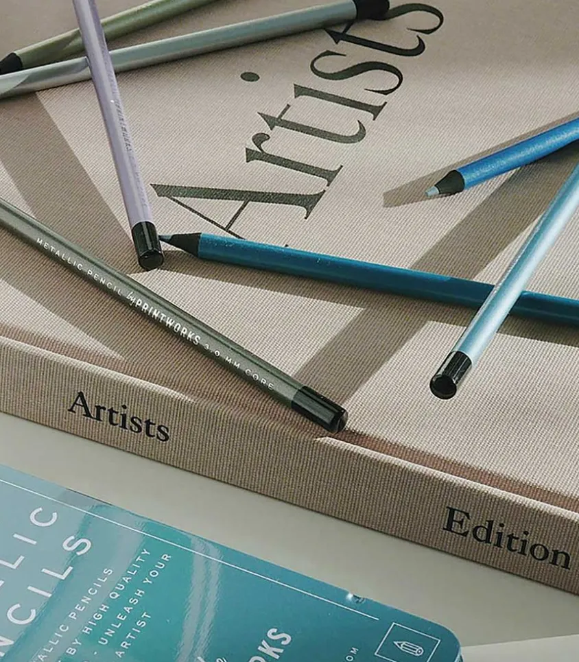 12 Crayons De Couleur Metalliques