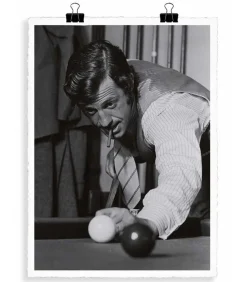 Affiche Belmondo Billard 56 X 76 Cm
