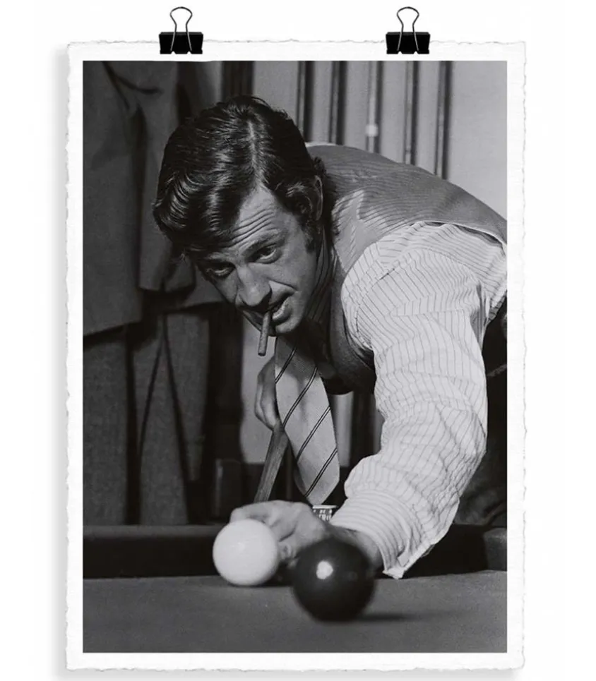 Affiche Belmondo Billard 56 X 76 Cm