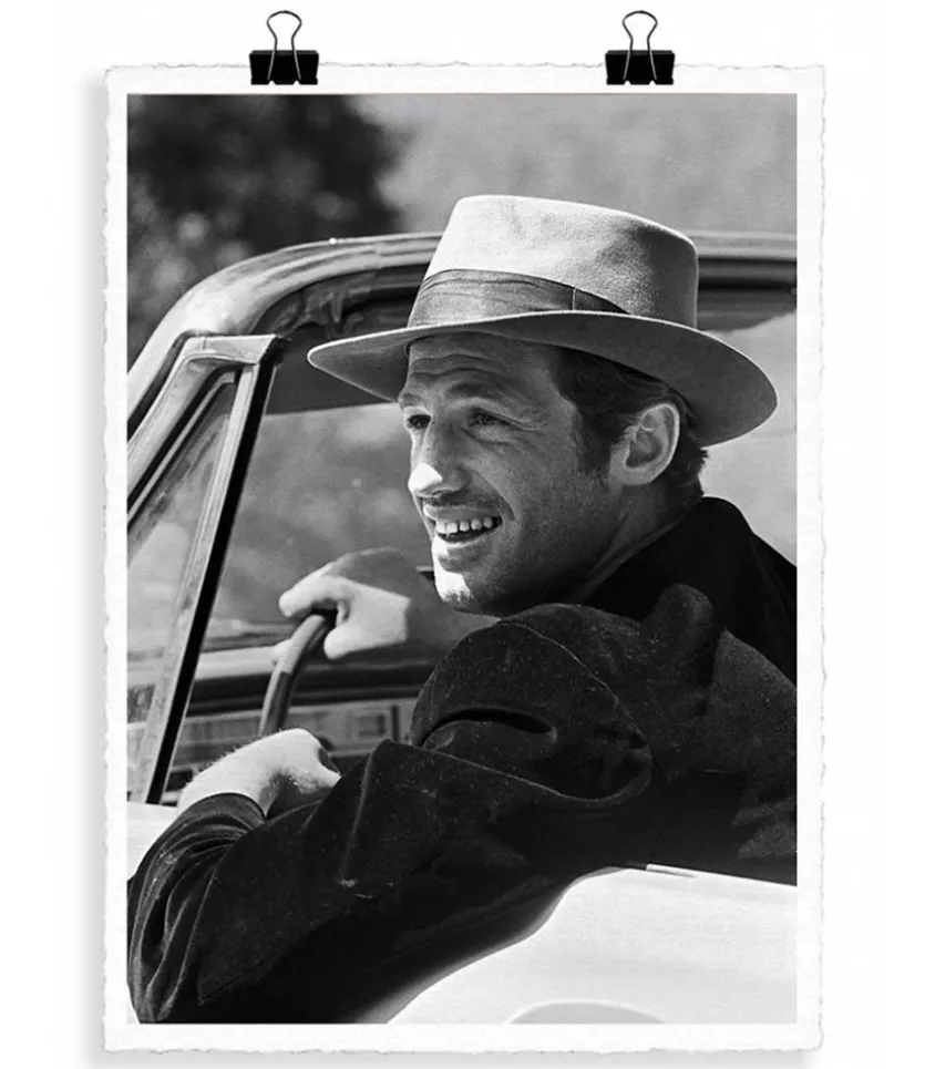 Affiche Belmondo Chapeau 56 X 76 Cm