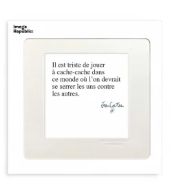 Affiche Cocteau Il Est Triste De Jouer A Cache Cache 22 X 22 Cm