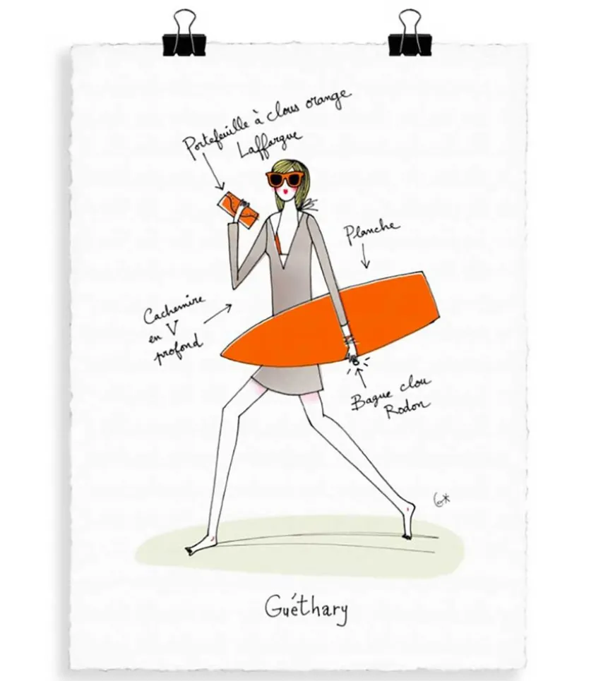 Affiche Eric Giriat 06 Guethary 56 X 76 Cm