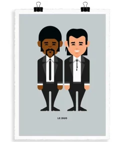 Affiche Le Duo Solo 25 "Pulp Fiction" 56 X 76 Cm