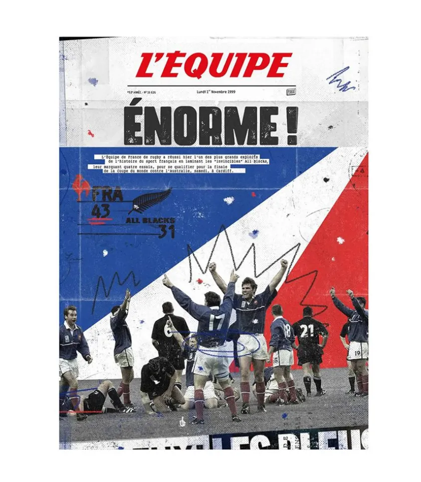 Affiche L'Equipe All Blacks 30 X 40Cm