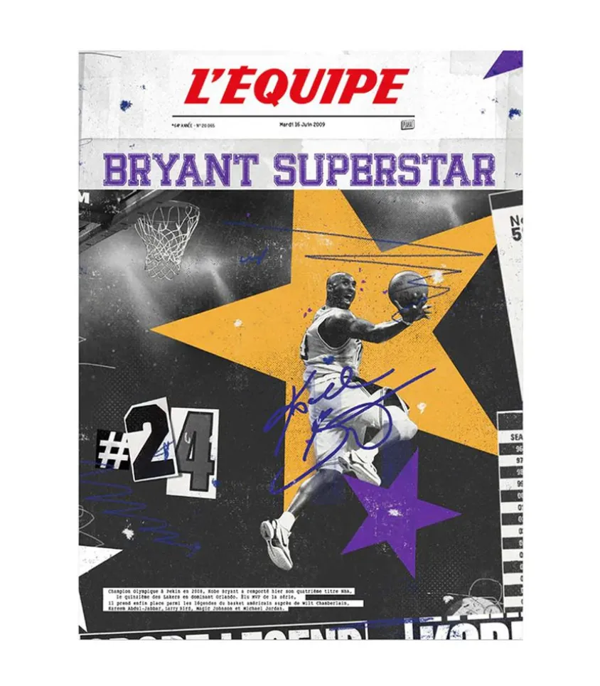 Affiche L'Equipe Bryant 30 X 40Cm
