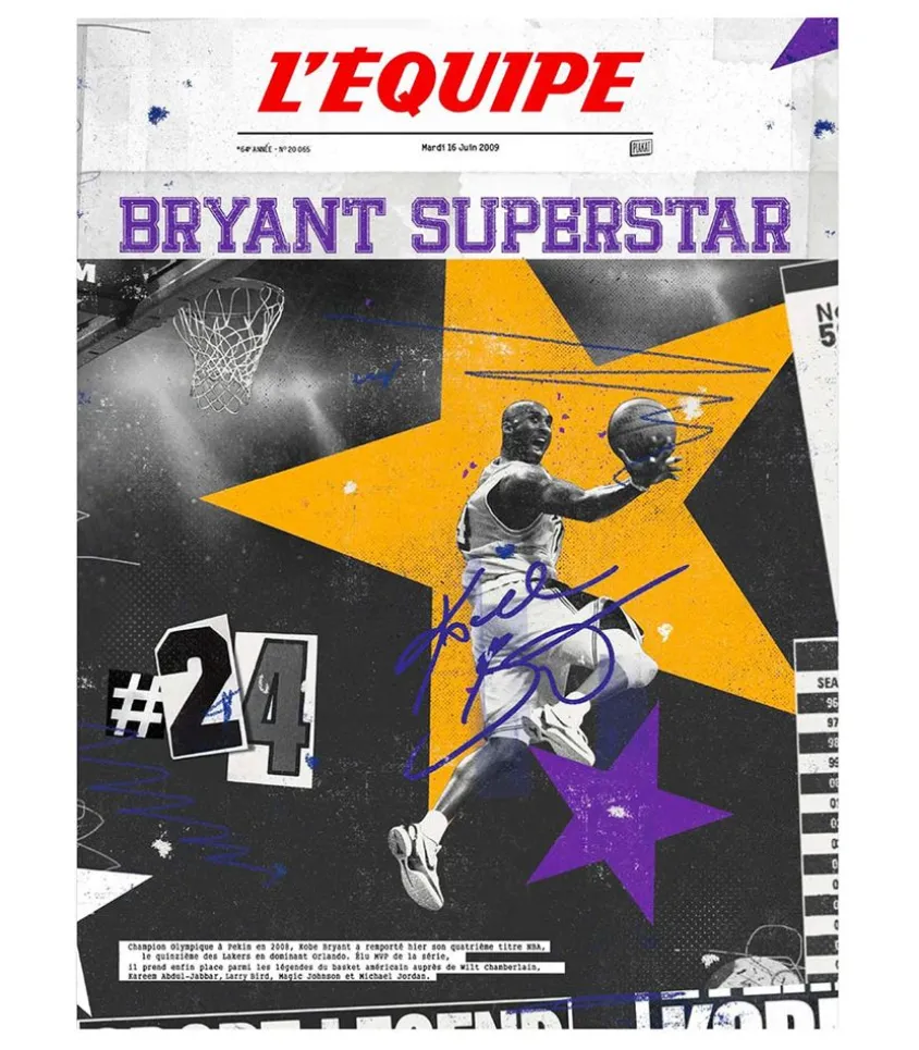 Affiche L'Equipe Bryant 50 X 70Cm