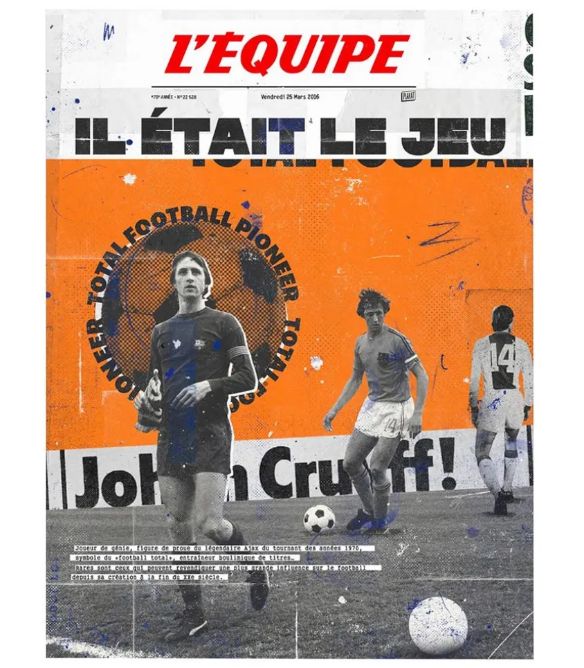 Affiche L'Equipe Cruyff 50 X 70Cm