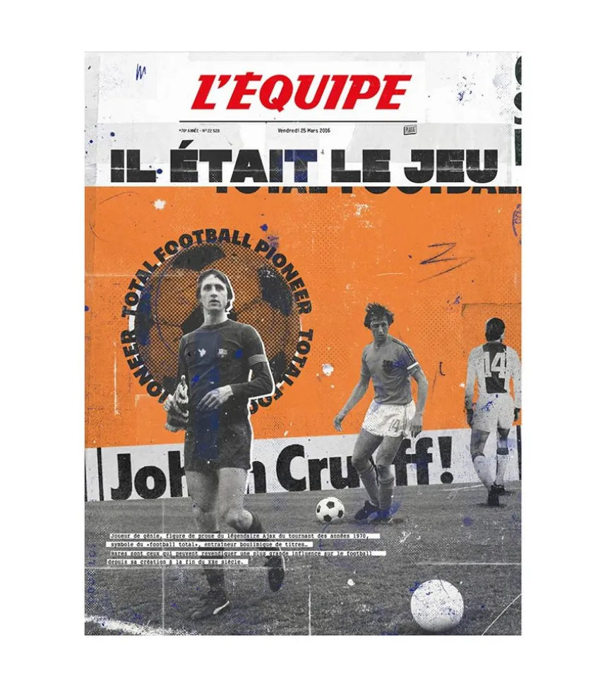Affiche L'Equipe Cruyff 30 X 40Cm