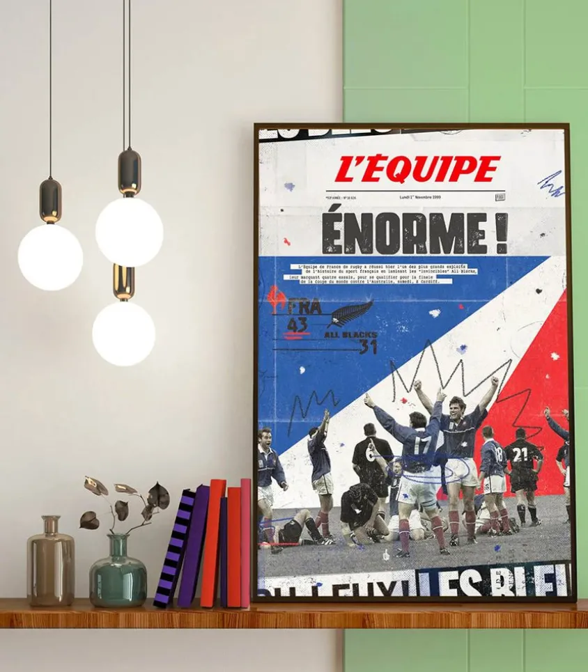 Affiche L'Equipe De France - All Blacks 50 X 70Cm