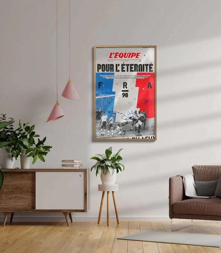 Affiche L'Equipe France 98 - 50 X 70Cm