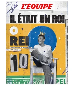 Affiche L'Equipe Pele 50 X 70Cm
