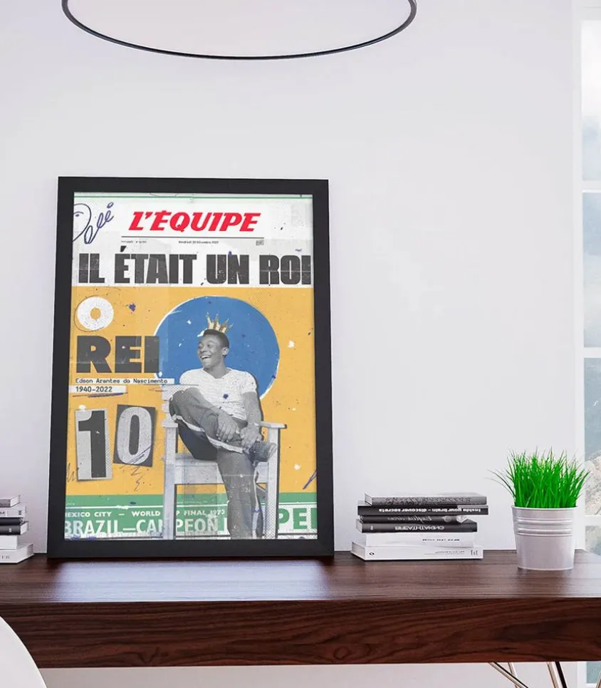 Affiche L'Equipe Pele 50 X 70Cm