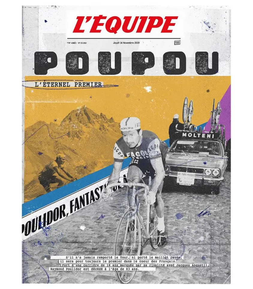 Affiche L'Equipe Poulidor 50 X 70Cm