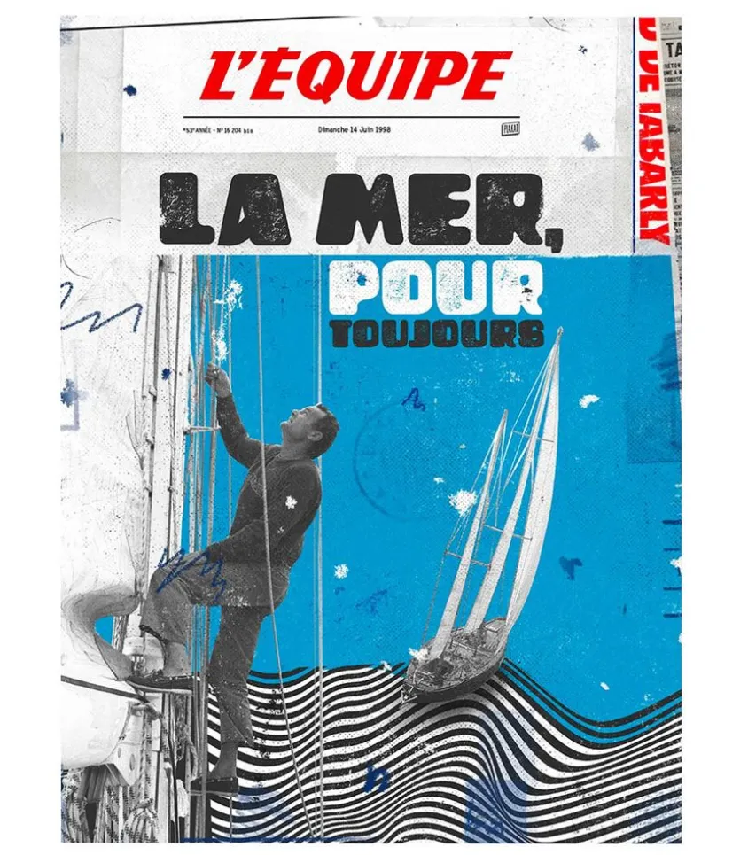 Affiche L'Equipe Tabarly 50 X 70Cm