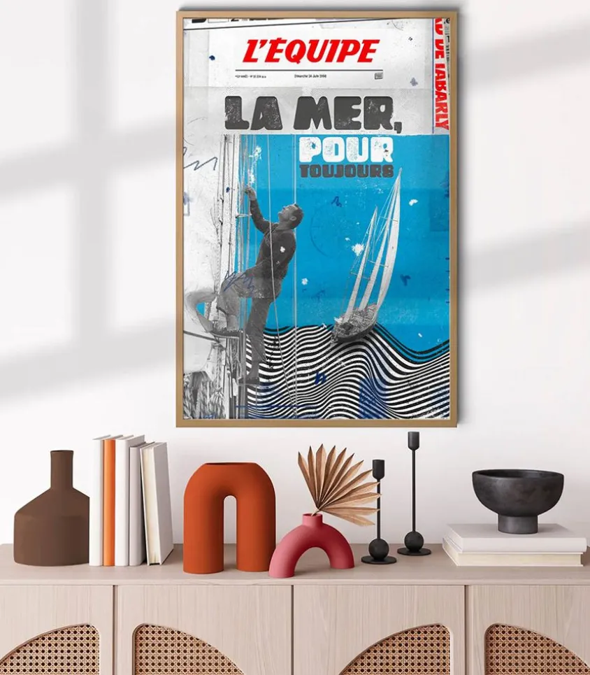 Affiche L'Equipe Tabarly 50 X 70Cm