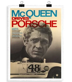 Affiche "Mcqueen Porsche" 56 X 76 Cm