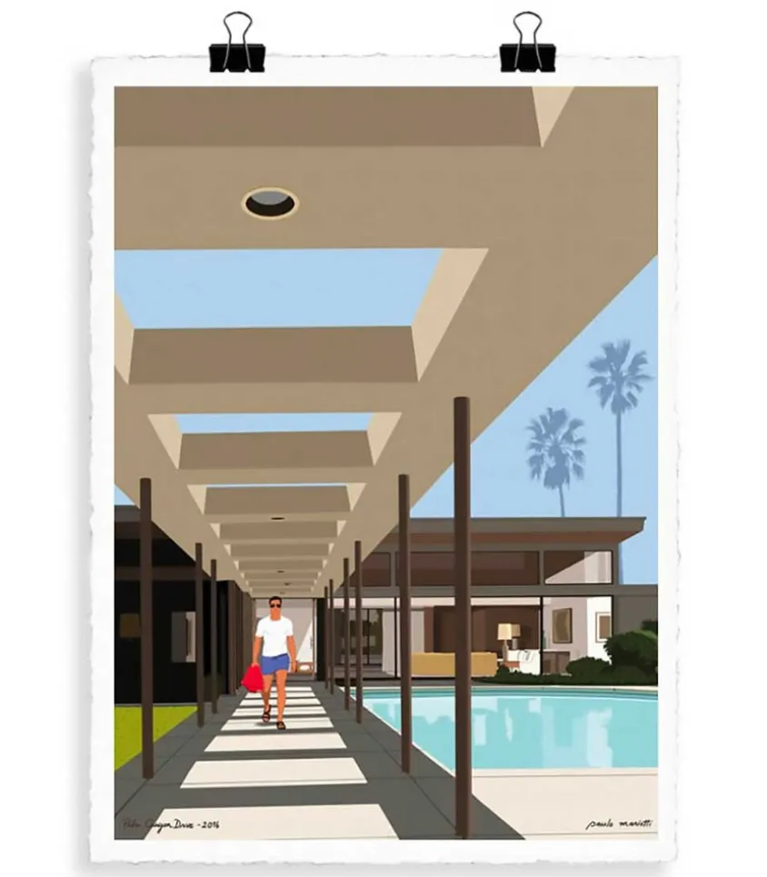 Affiche Paolo Mariotti "Canyon Drive" 56 X 76 Cm