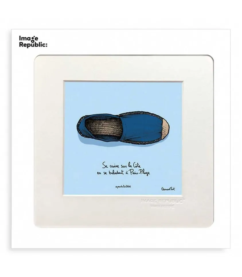 Affiche Pas Du Tout Cliche Espadrille 22 X 22 Cm