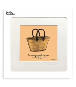 Affiche Pas Du Tout Cliche Panier 22 X 22 Cm