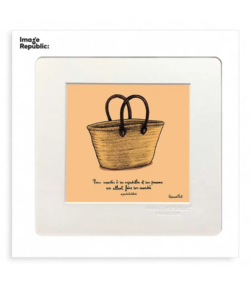 Affiche Pas Du Tout Cliche Panier 22 X 22 Cm