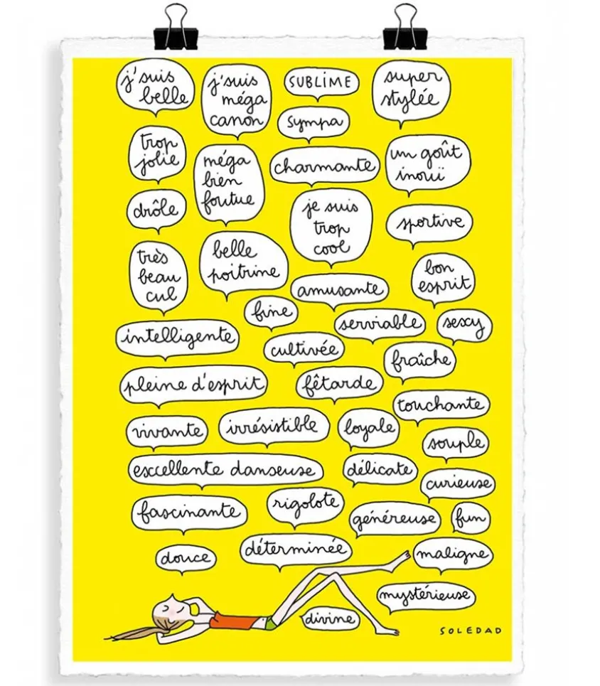 Affiche Soledad Bulles 56 X 76 Cm