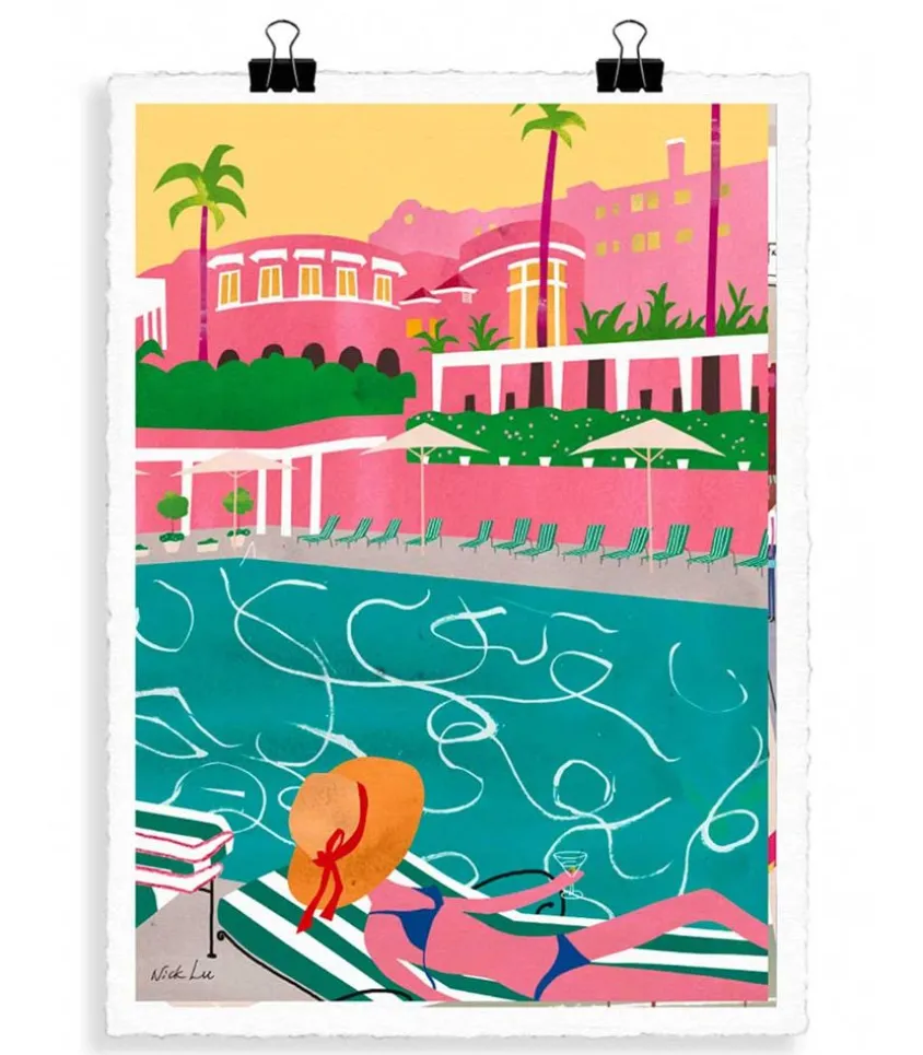 Affiche Wlpp "Beverly Hills Hotel" 56 X 76 Cm