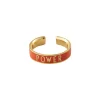 Bague Ajustable Candy Word Power Orange Tiger