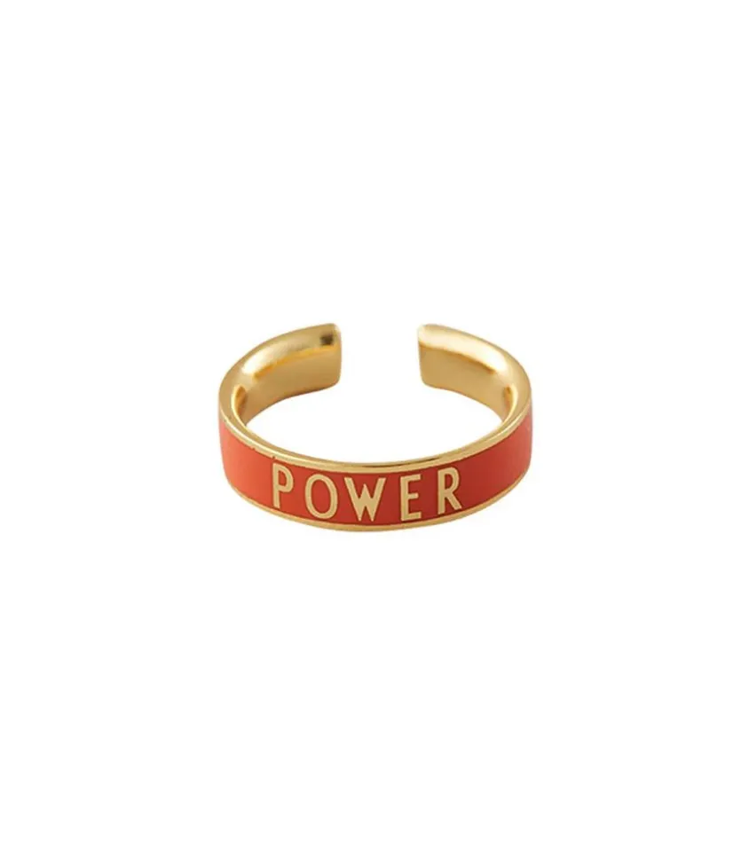 Bague Ajustable Candy Word Power Orange Tiger
