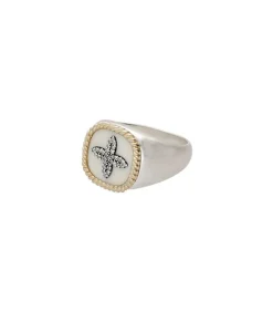 Bague Chevaliere Bowie Blanc Diamants
