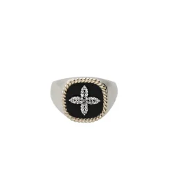 Bague Chevaliere Bowie Noir Diamants