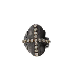 Bague Cross Ring Diamonds