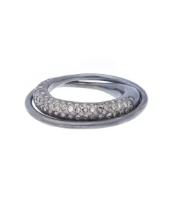 Bague Doublee Kirsten St Dia Argent Et Diamants Cognac