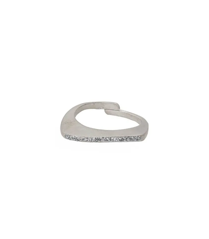 Bague Galet En Email Pail Argent