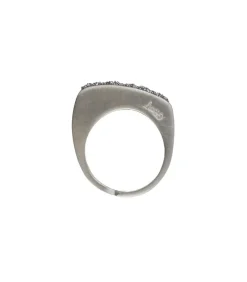 Bague Galet En Email Pail Argent