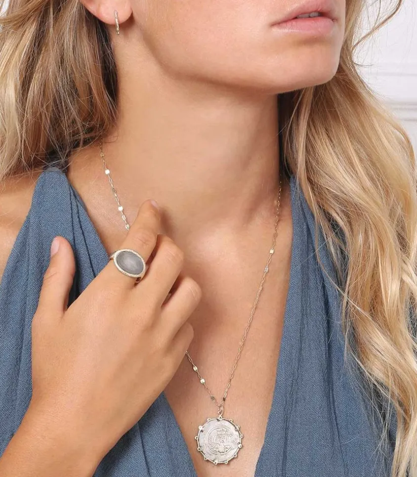 Bague Juliet Argent Dore Et Argent Noirci