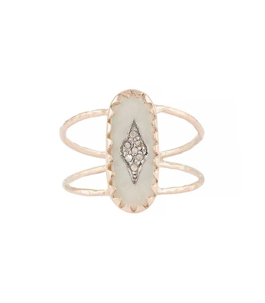 Bague Mahe Blanc Et Diamants