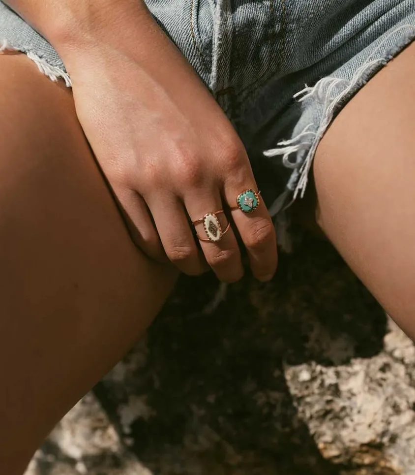 Bague Mahe Blanc Et Diamants