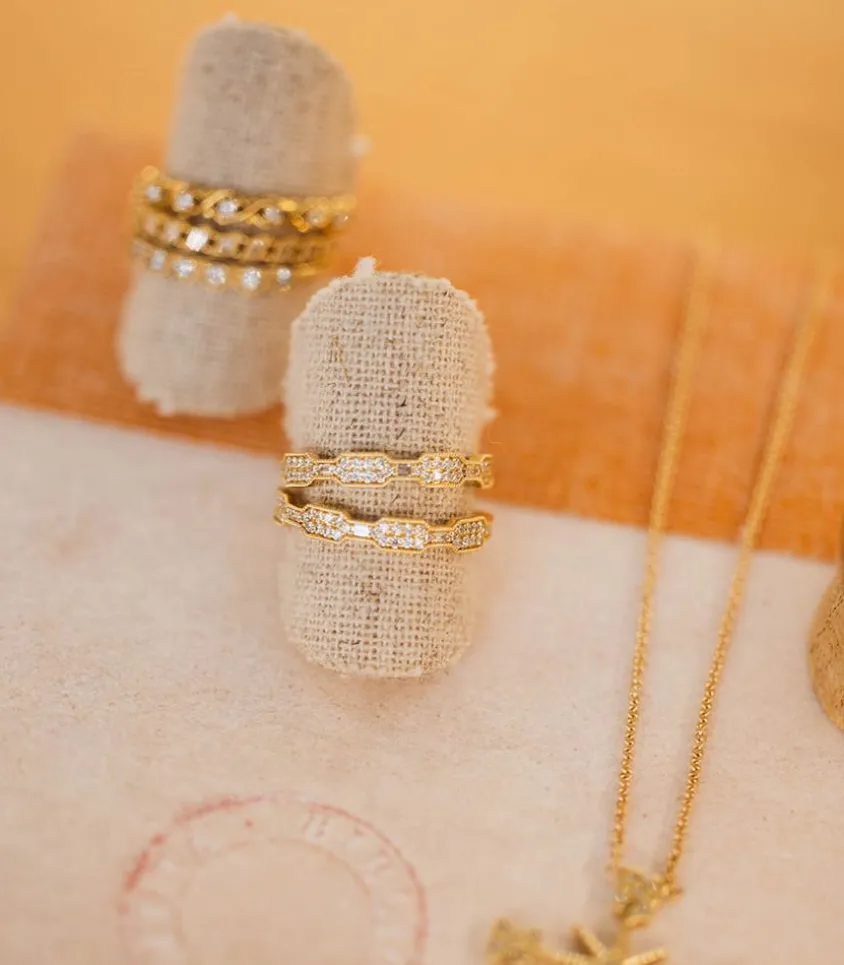 Bague Metropolis Petit Modele Or Jaune Diamants