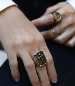 Bague New Cross En Argent Et Or