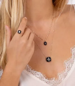 Bague Pierrot Noir Et Diamants