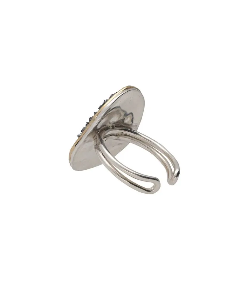 Bague Stella Croix En Zirconium Gris