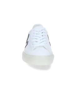 Baskets Campo Chromefree Leather White Black Emeraude