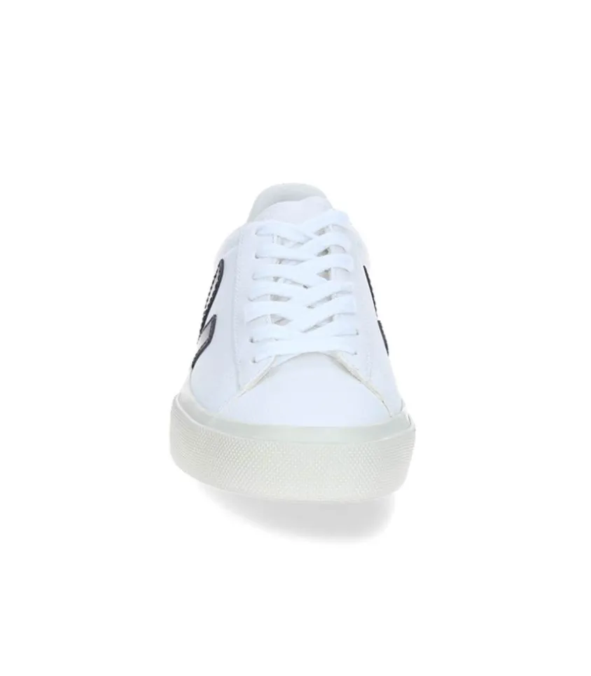 Baskets Campo Chromefree Leather White Black Emeraude