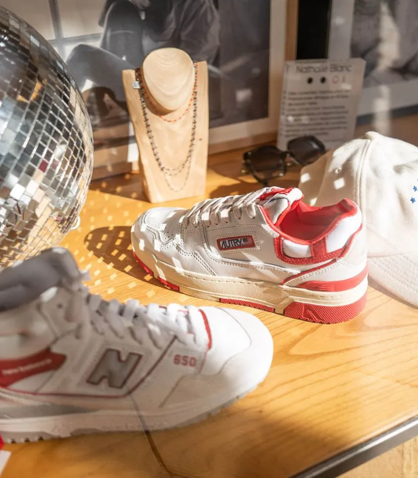 Baskets Clc Blanc Et Rouge