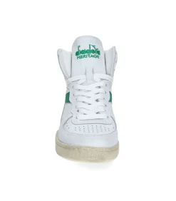 Baskets Heritage Mi Used Blanc/Verde Verdeggiante