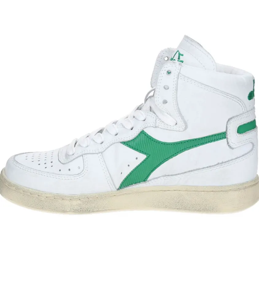 Baskets Heritage Mi Used Blanc/Verde Verdeggiante