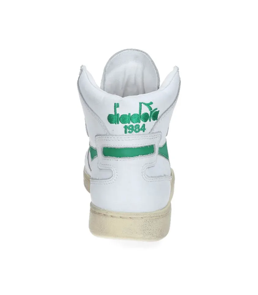 Baskets Heritage Mi Used Blanc/Verde Verdeggiante