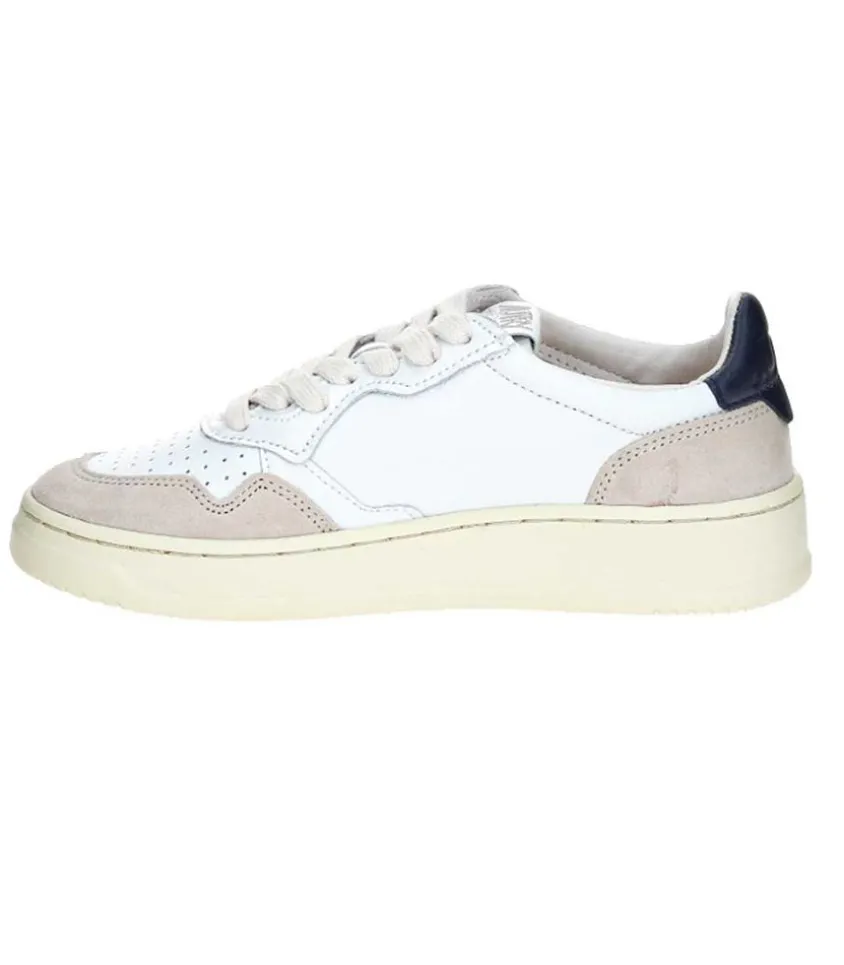 Baskets Homme Medalist Cuir Suede Blanc/Navy Blue