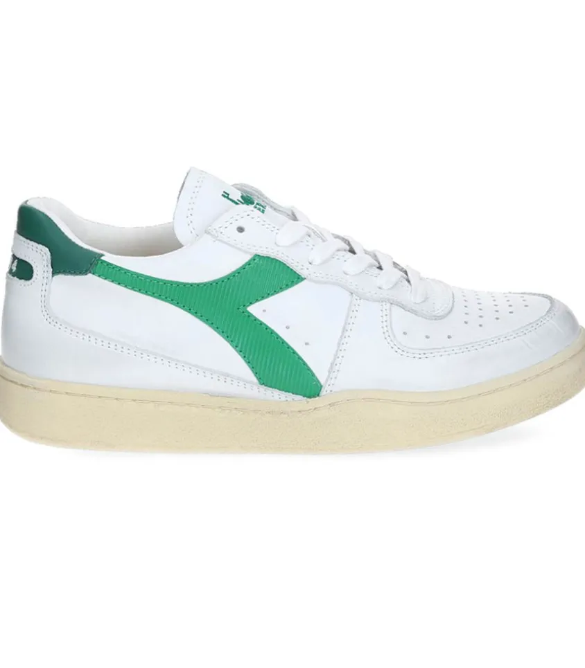 Baskets Homme Mi Low Used Bianco/Verde Verdeggiante